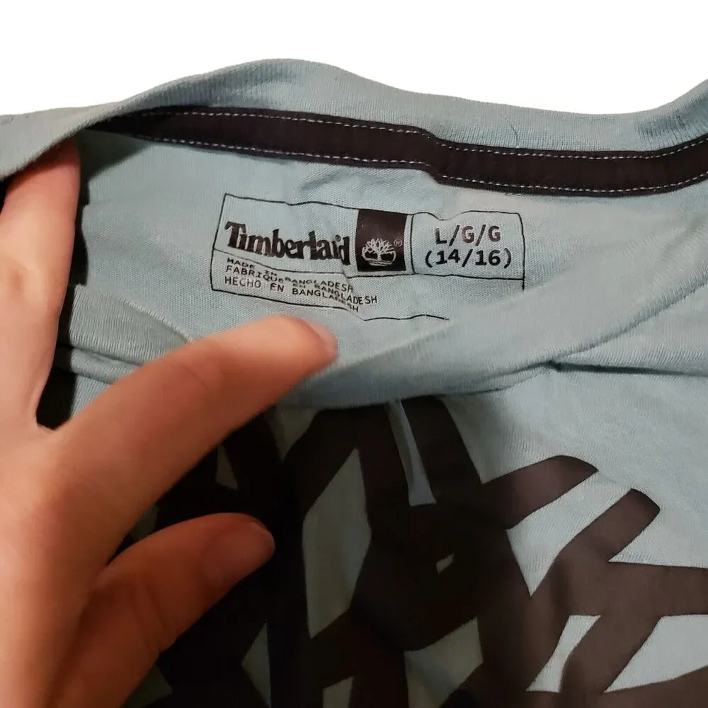 Timberland Boys Graphic Tee Logo T-Shirt Youth Size 14/16